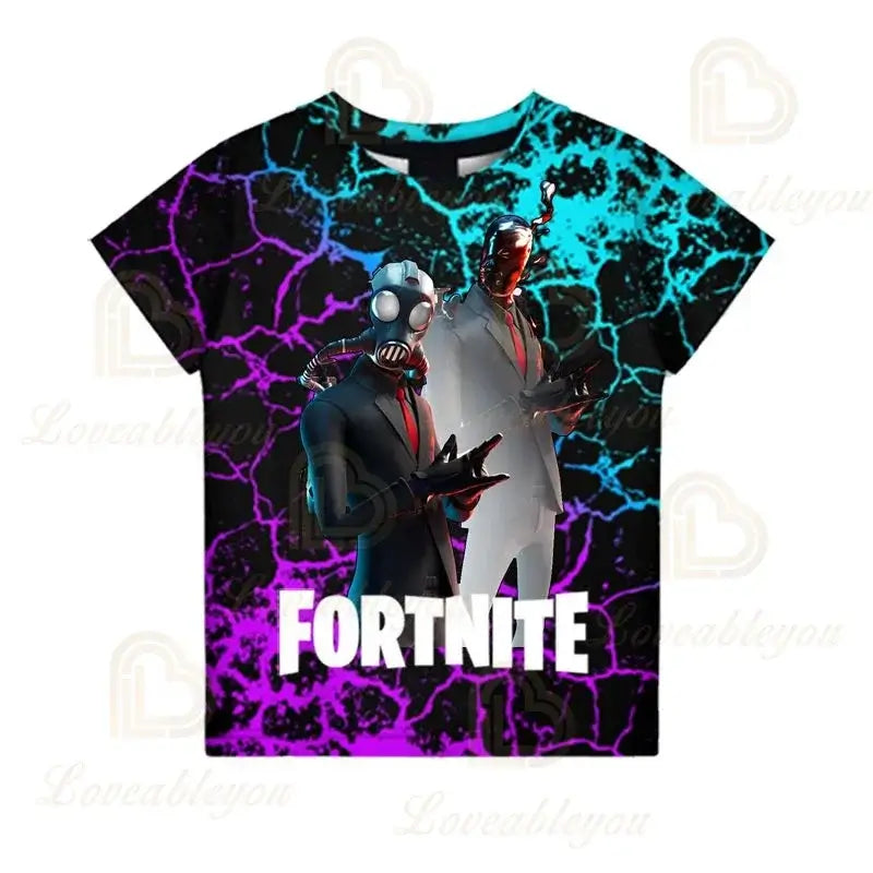Fortnite Boys T-shirt Kids Tops Summer Children Clothes 3D Funny Battle Royale Game Graphics T Shirt Toddler Girls Top Tee