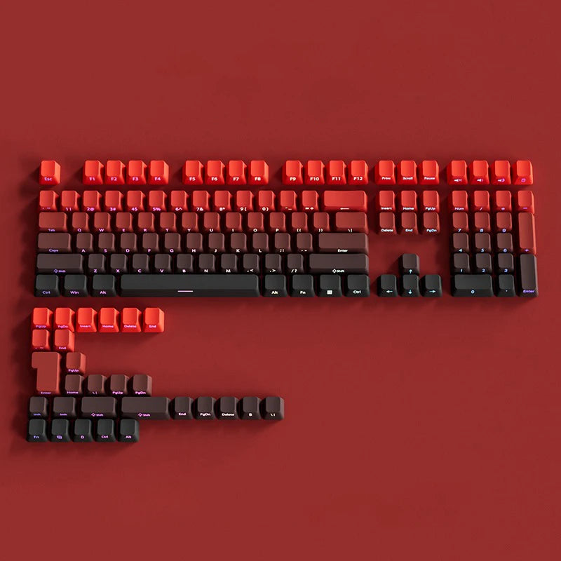 Gradient Keycaps Side Printed PBT Double Shot OEM Profile Keycap For Cherry MX Switch Mechanical Keyboard ISO Enter Key Caps DIY