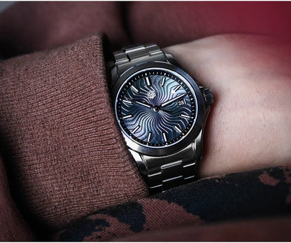 San Martin Official 39mm Guilloche MOP Dial Gada Watch Miyota 9015 Luxury Men's Automatic Mechanical Watches 10 ATM reloj SN0150