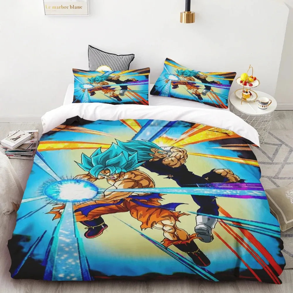 Σετ Παπλωματοθήκης Goku Dragon Ball για Εφήβους, Σετ Κλινοσκεπασμάτων με Παπλωματοθήκη για Παιδιά και Αγόρια, Ιδανικό Δώρο, Διακόσμηση Κρεβατοκάμαρας Queen King