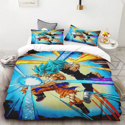Σετ Παπλωματοθήκης Goku Dragon Ball για Εφήβους, Σετ Κλινοσκεπασμάτων με Παπλωματοθήκη για Παιδιά και Αγόρια, Ιδανικό Δώρο, Διακόσμηση Κρεβατοκάμαρας Queen King
