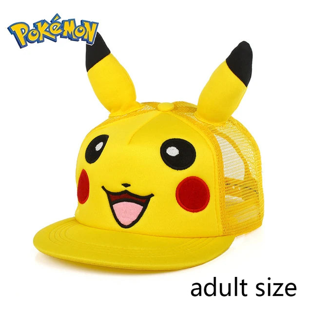 Pokemon Pikachu Baseball Cap Anime Cartoon Figure Cosplay Hat Adjustable Women Men Kids Sports Hip Hop Caps Toys Birthday Gift