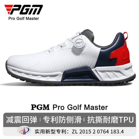 PGM Golf Shoes Men's Cushioning Rebound Sneakers, Knob Men's Shoes, Wear-Resistant TPU Waterproof Shoes
