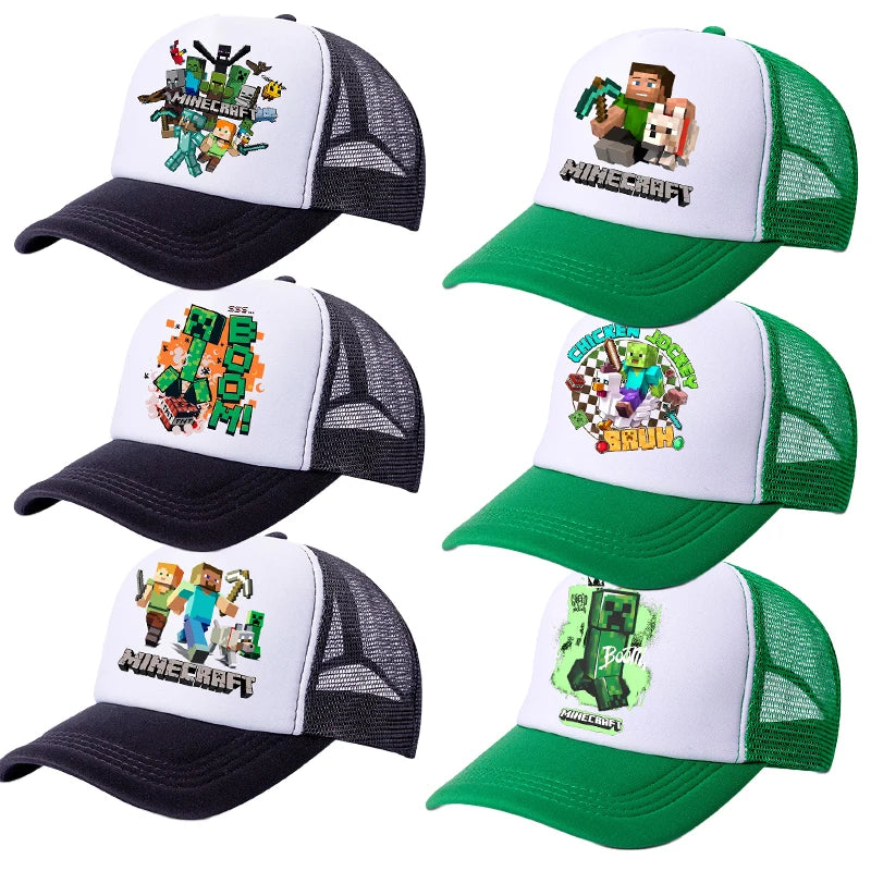 New Game Theme Hat Man Baseball Cap Male Sunshade Sunscreen Cap Minecrafted Fashion Hip Hop Caps Leisure Net Hats Birthday Gift