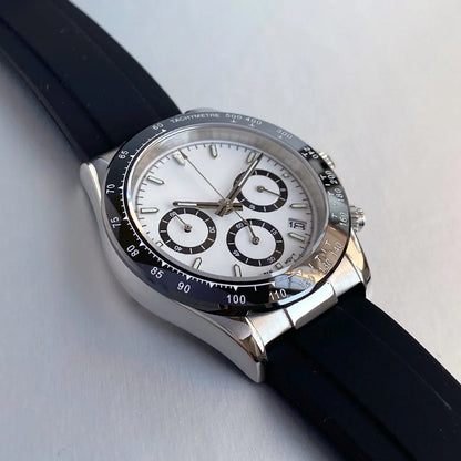 Orologio da uomo Luxury VK63 con movimento al quarzo, cronografo business 39mm in acciaio/oro rosa, datario e quadrante luminoso
