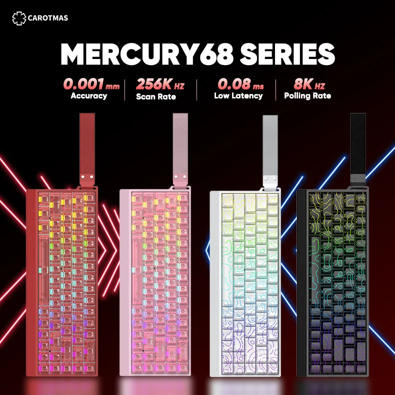 IROK Carotmas Mercury68 Mercury 68 Mercury68 Pro Mercury68 Max RT 0.001mm 8K Teclado mecânico magnético gaming com fios