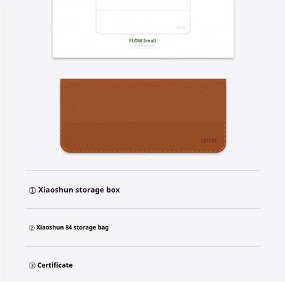 Lofree Flow Lite Wireless Mechanical Keyboard&PU Bag Lighter&Silenter POM Switch 2.4G Bluetooth&Wired Office Typing Gasket 84key