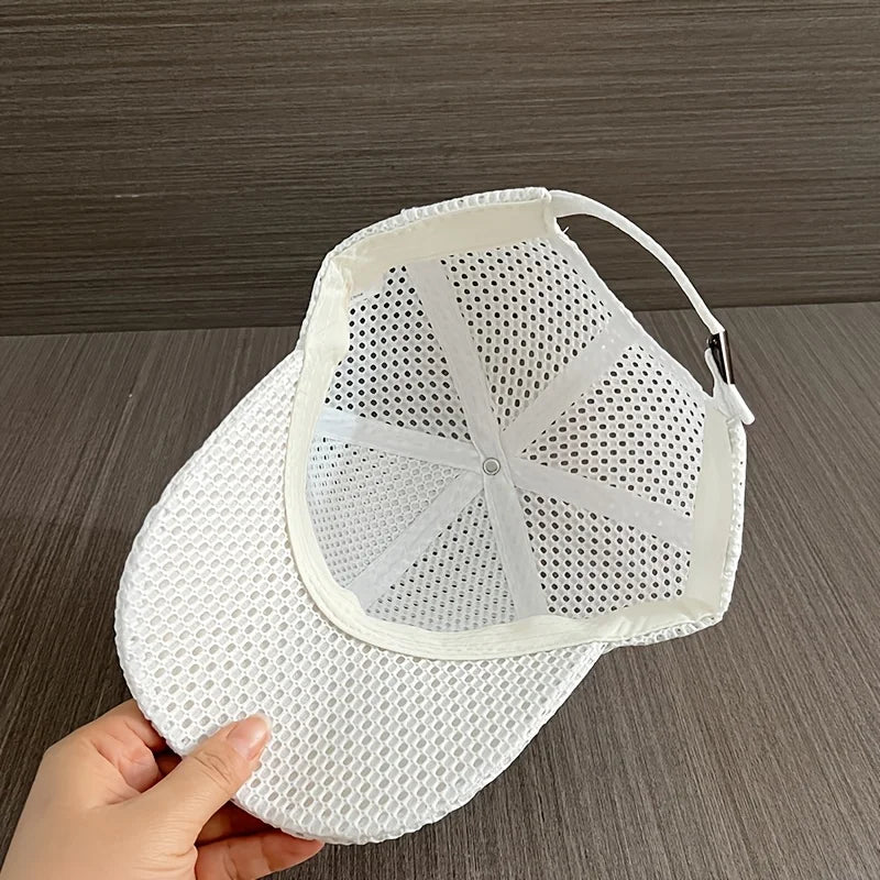 New Outdoor Casual Mesh Baseball Cap Simple Thin Breathable Summer Sun Hat for Women Men