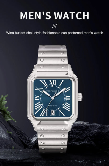 2025 New High Quality Specht&Sohne Watch 34MM Men Automatic Mechanical Watches Green Color Sapphire Stainless Steel Reloj Hombre