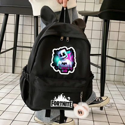 New Fortnite Cartoon Backpack Boy Girl Casual Schoolbag Large Capacity Student Bag Rabbit Ears Travel Backpack Stationery Gift
