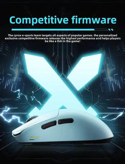 SCYROX V6 Non-Porous Wireless Mouse Esports 40g 750IPS with 8K Receiver Fast Response 3950 High Quality 8KHz Gaming Mouse