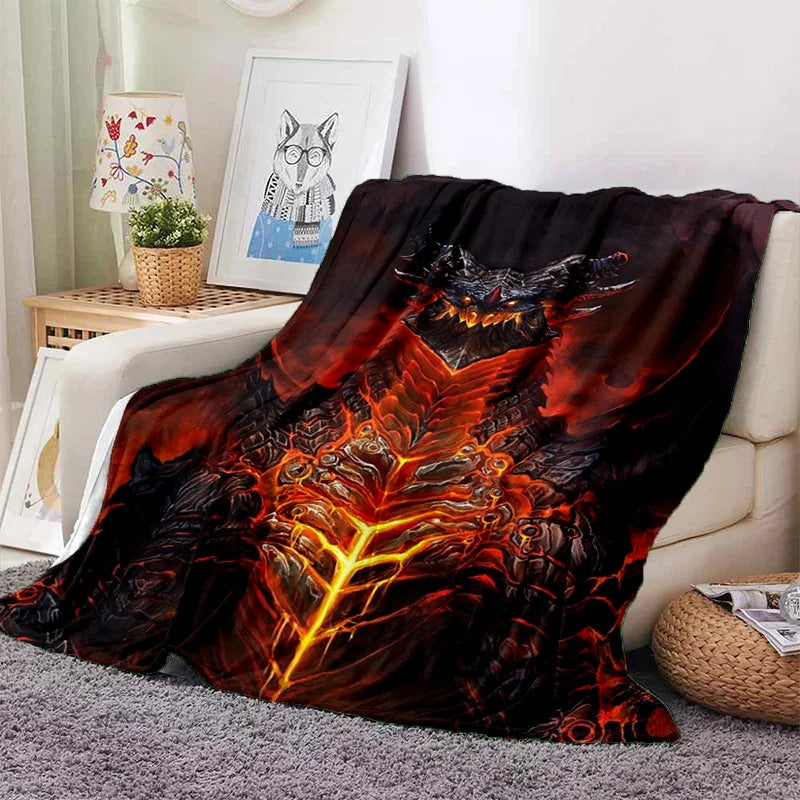 WOW, World of Warcraft  Demon Hunter, Lich King Game 3D Soft Blankets,Throw Blanket for Picnic Beds Sofa Home Bedroom Kids Gifts