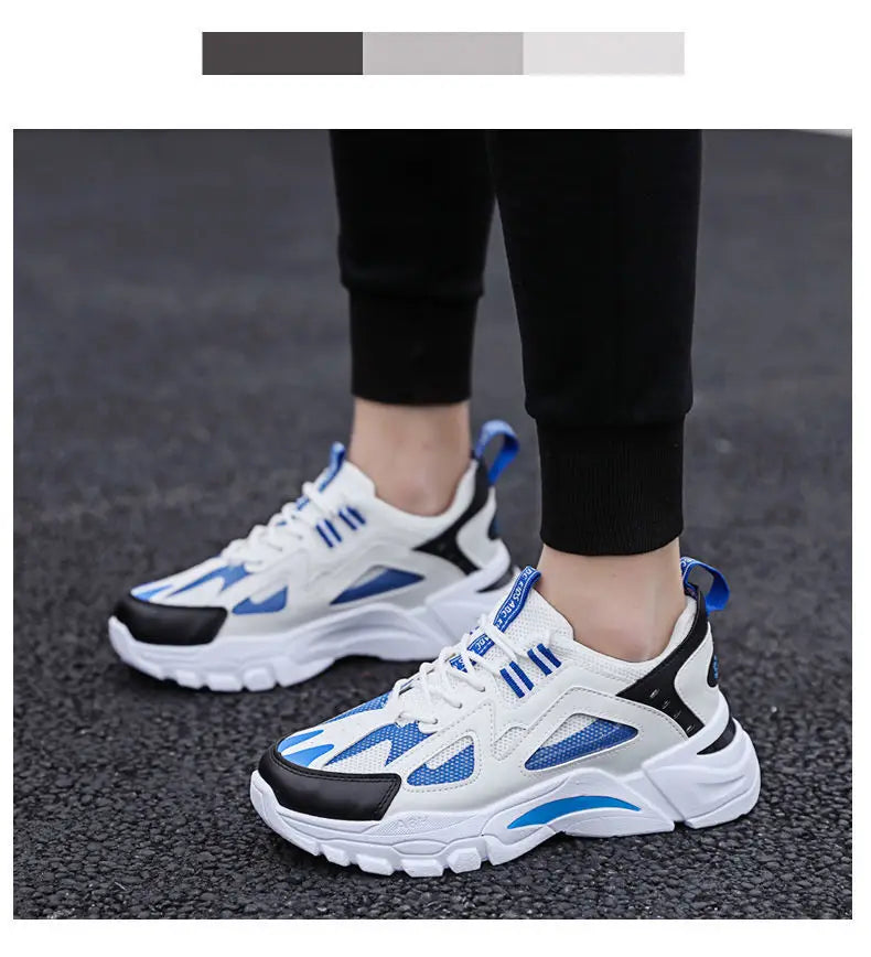 Nuevos zapatos casuales para hombre, para actividades al aire libre; zapatillas deportivas a la moda, ligeras, cómodas y transpirables.