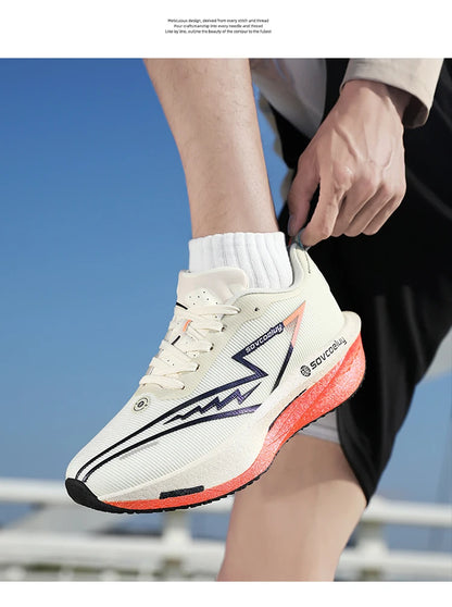 Zapatillas de running con placa de carbono para maratón, deportivas, transpirables, ligeras, cómodas y antideslizantes para hombre y mujer