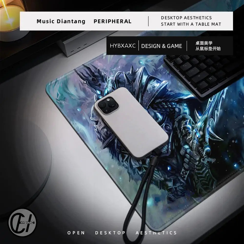 Mouse Pad World of Warcraft Lich King για PC HD Anime Gaming Αξεσουάρ Πληκτρολόγιο Mousepad Φορητού Υπολογιστή XXL Επιφάνεια Γραφείου για Game Cabinet Χαλί