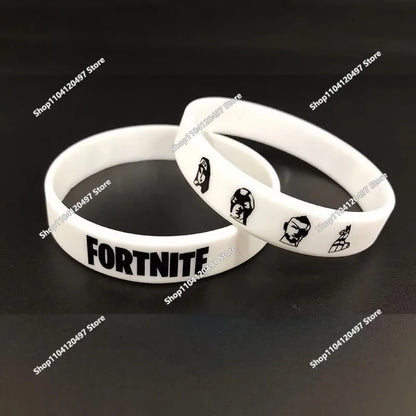 1 Stück rot-schwarzes Blanko-Fitness-Fortnite-Armband, Geschenk für Herren, Damen und Kinder, Gummi-Silikon-Armband für Männer, Großhandel