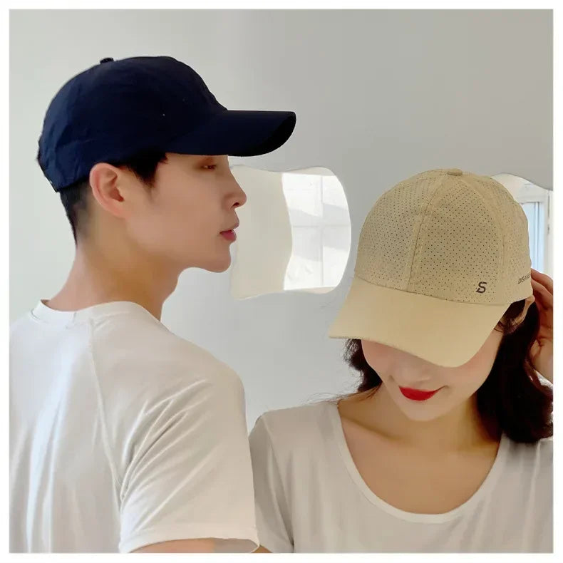 Fashion Design Running Cap Thin Quick Drying Breathable Duck Tongue Outdoor Men's Sun Summer Fishing Avisor Baseball Cap