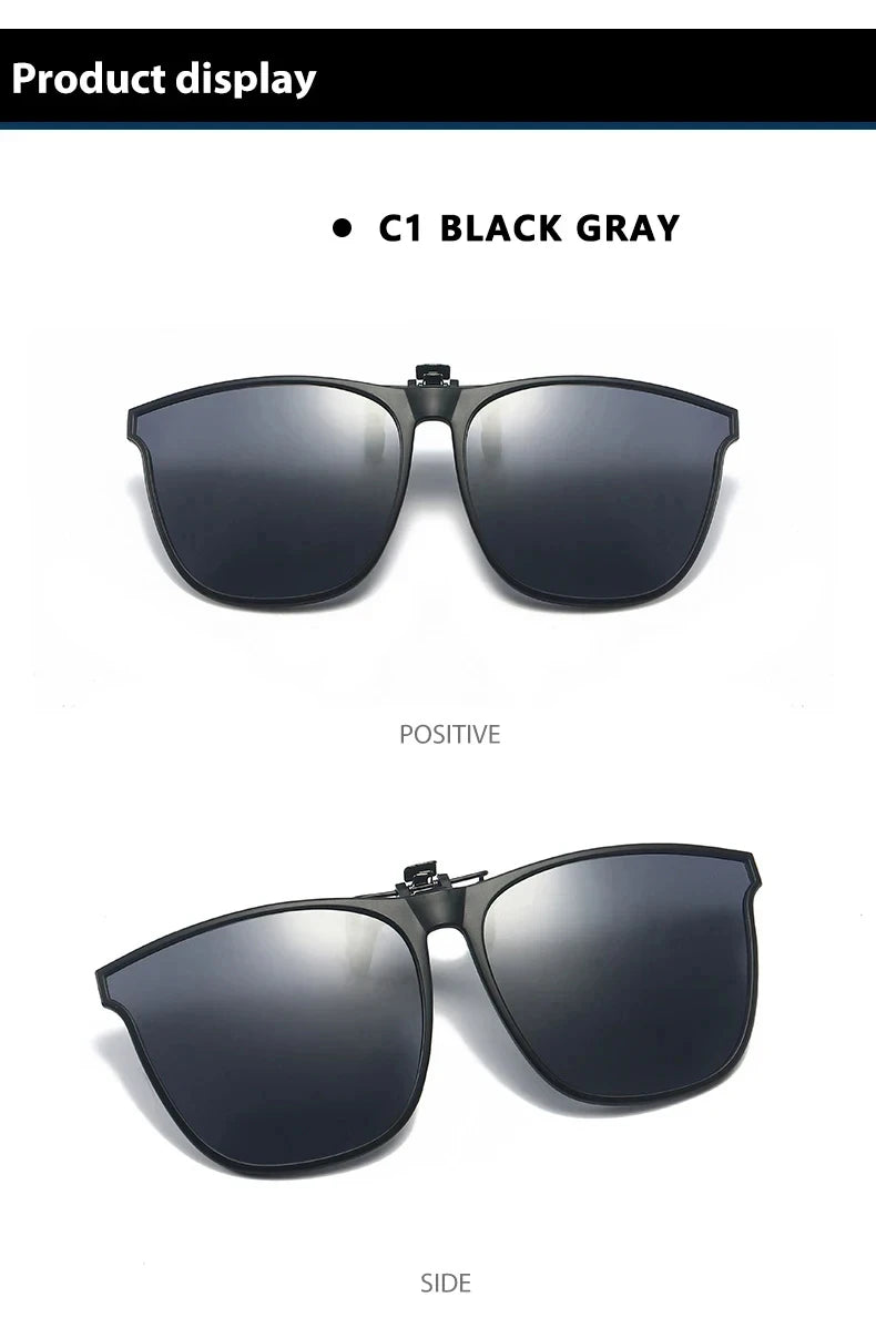Polarized Rimless Men Clip On Sunglasse Glasses Narrow Clip-on Lenses Women Anti-glare Sunglasses UV400 Goggles New In