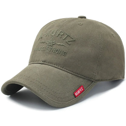Hat men's outdoor embroidered letter soft top shade baseball cap spring and autumn Korean version of the tide middle-aged and el
