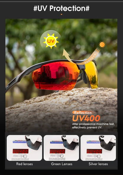 SCVCN-Polarized Cycling Glasses Running Sunglasses UV Protection Bicycle Sports MTB Road Bike Eyewear for Women Cycle Goggles