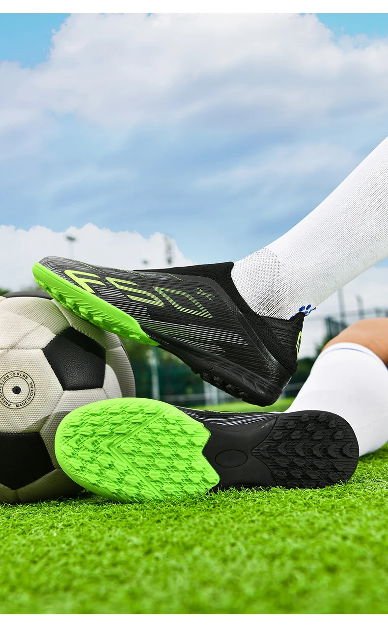 Męskie trampki z kolcami do trawy – wysokiej jakości buty piłkarskie do futsalu i piłki nożnej, antypoślizgowe, do użytku w pomieszczeniach, bestsellerowe, z wysoką cholewką, do użytku na zewnątrz