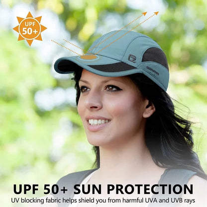 GADIEMKENSD Unisex Quick Dry Sports Cap - Running, Hiking, Golf - Sun Protective Outdoor Cap (Gorra Running, Boné Corrida）
