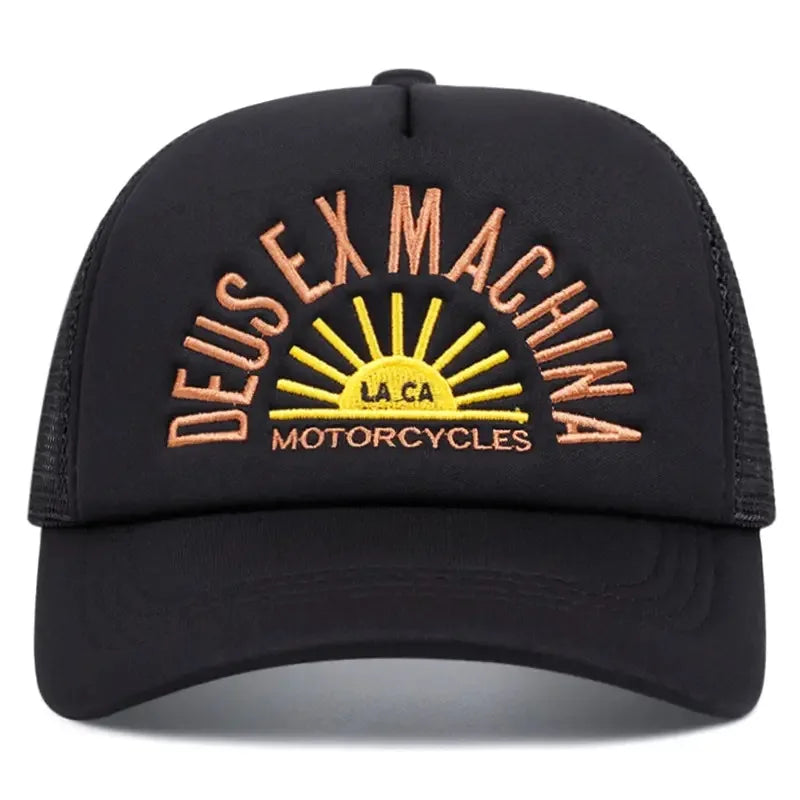 Neue Outdoor-Unisex-Baseballcaps mit gestickten Buchstaben, Colourblock-Design, Sonnenschutz, atmungsaktivem Mesh, vielseitige modische Trucker-Caps als Sonnenhut