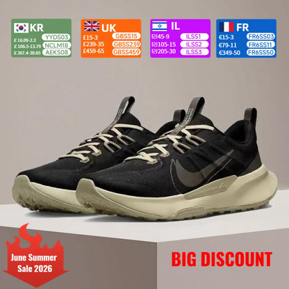 Nike JUNIPER TRAIL 2 herenschoenen: comfortabel, laag model, duurzaam en ademend; stijlvolle en veelzijdige hardloopschoenen DM0822-005