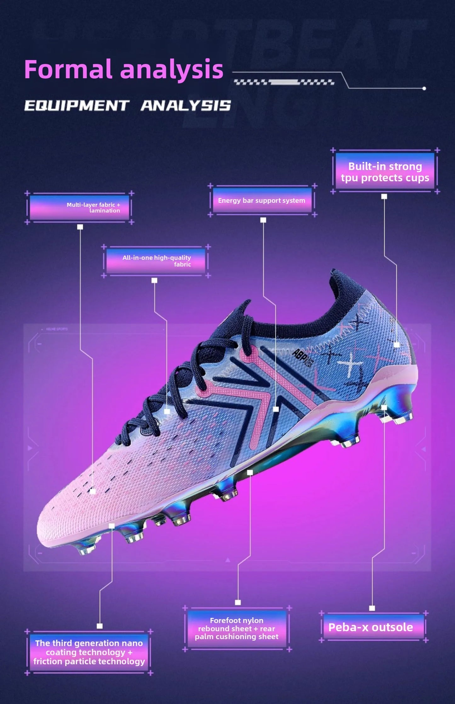 KELME FG Profi-Fußballschuhe mit langen Stollen für Naturrasen, professionelle Fußballschuhe für Wettkämpfe, rutschfeste Indoor-Fußballschuhe