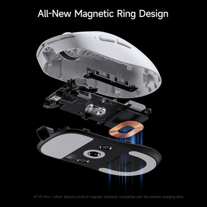 MCHOSE A7 V2 Lightweight Wireless Gaming Mouse, PAW3950 Sensor, Dual 8000Hz Polling Rate, 42000 DPI Wireless Esports Gaming Mouse