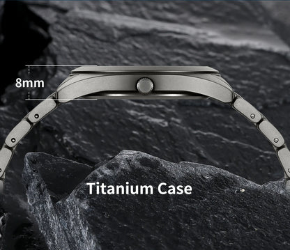 BERNY Titanium Watch for Men Super Light Weight Wristwatch Super Luminous Sapphire 10ATM Waterproof Sport Field Quartz Watches