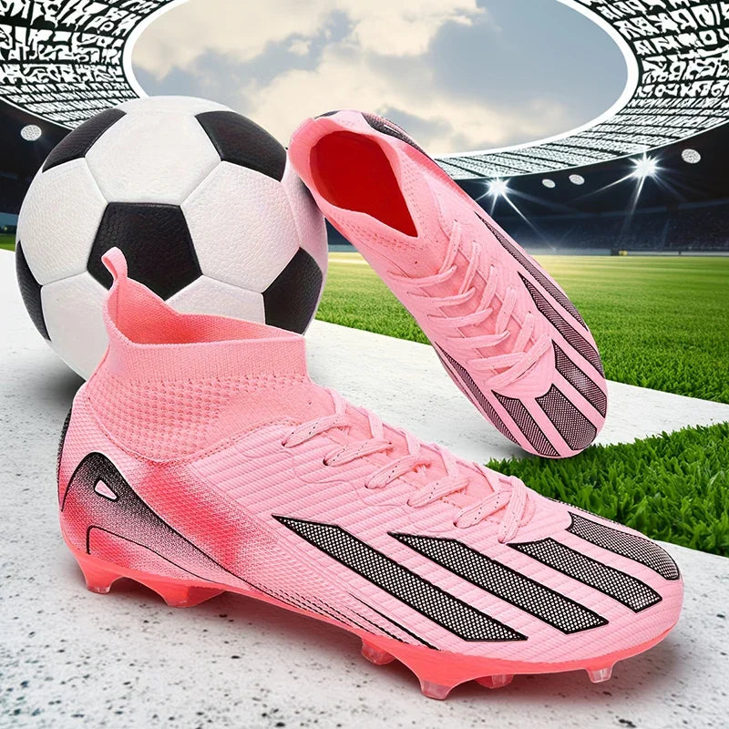 Chuteiras de futebol para homem e rapaz, ultraleves, profissionais, antiderrapantes e confortáveis, para treino e jogo em relva