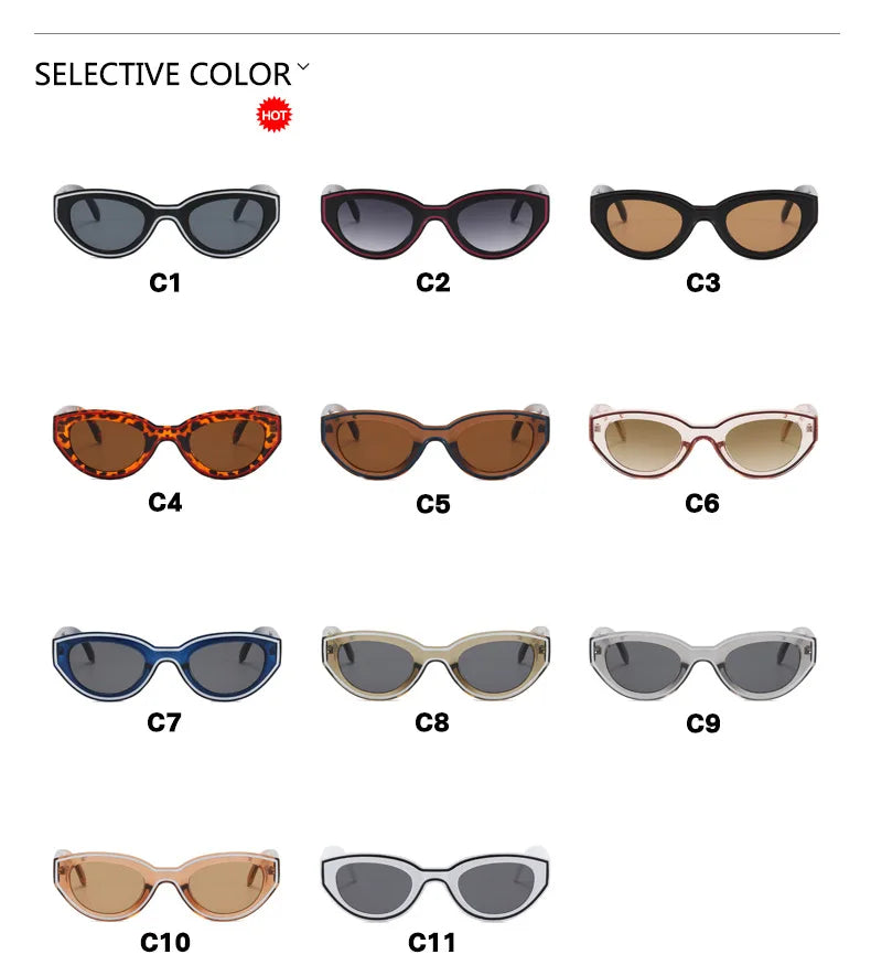 Fashion Unique Irregular Hip Hop Sunglasses Y2k Women Men Retro Glasses Ladies Beach Sunnies Outdoor Sport  with Metal Hinge