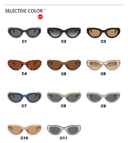Fashion Unique Irregular Hip Hop Sunglasses Y2k Women Men Retro Glasses Ladies Beach Sunnies Outdoor Sport  with Metal Hinge