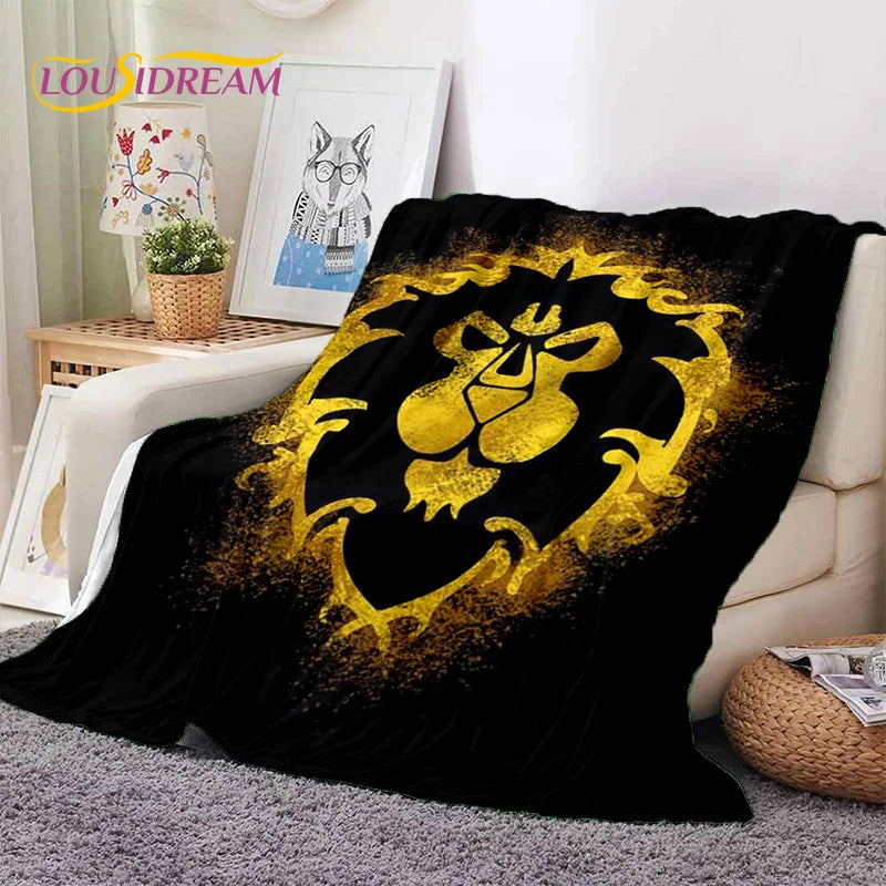 WOW, World of Warcraft  Demon Hunter, Lich King Game 3D Soft Blankets,Throw Blanket for Picnic Beds Sofa Home Bedroom Kids Gifts