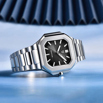 Reloj cuadrado de cuarzo para hombre PAGANI DESIGN New V2, marca de lujo premium, deportivo, resistente al agua, de zafiro y acero inoxidable