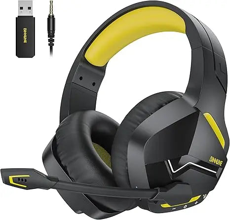 BINNUNE BW01 casque de jeu sans fil pour PC PS4 PS5 Playstation 4 5, 2.4G sans fil Bluetooth USB casque de joueur avec micro