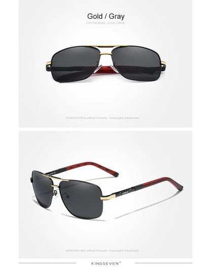 KINGSEVEN 2023 Aluminum Pilot HD Polarized Sunglasses Men Women Fashion Frame Male Sun Glasses For Driving UV400 Mirror