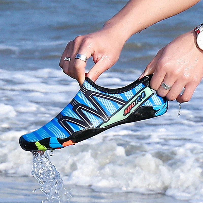 Scarpe da acqua ad asciugatura rapida per spiaggia, unisex, pantofole aqua da nuoto barefoot, scarpe da surf e risalita del fiume, calze outdoor leggere estive