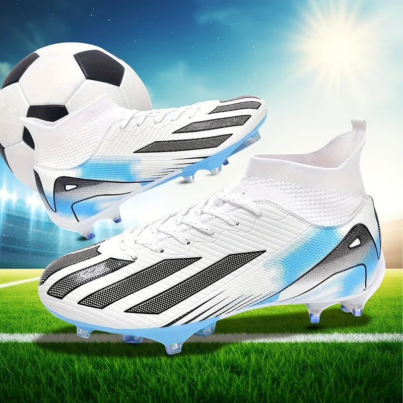 Chuteiras de futebol para homem e rapaz, ultraleves, profissionais, antiderrapantes e confortáveis, para treino e jogo em relva