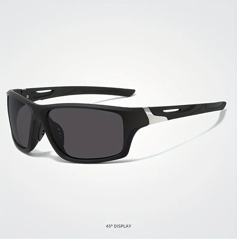 New Polarized Sports Sunglasses for Men, High-Quality TAC Lens Frame, Full Rim, UV Protection, Alloy Decorative, for Climbing
