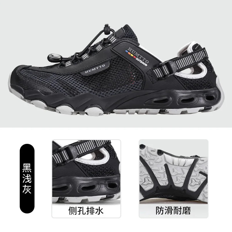 HUMTTO Scarpe da trekking outdoor e da guado da uomo, scarpe acquatiche in mesh traspirante ad asciugatura rapida, sneakers da acqua alla caviglia da donna antiscivolo