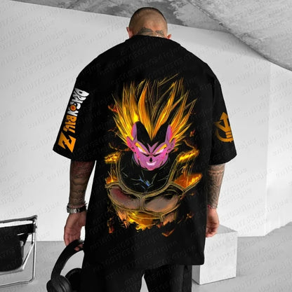 Camiseta Dragon Ball de verano 2026, 100% algodón, con estampado para hombre, nuevo diseño anime, cómoda y transpirable, talla grande, informal y holgada