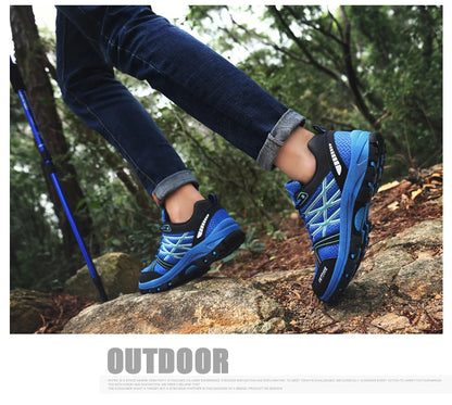 Scarpe da trekking da uomo Brand in mesh traspirante, scarpe da viaggio outdoor impermeabili per caccia e pesca, scarpe sportive da montagna, fuoristrada e riding