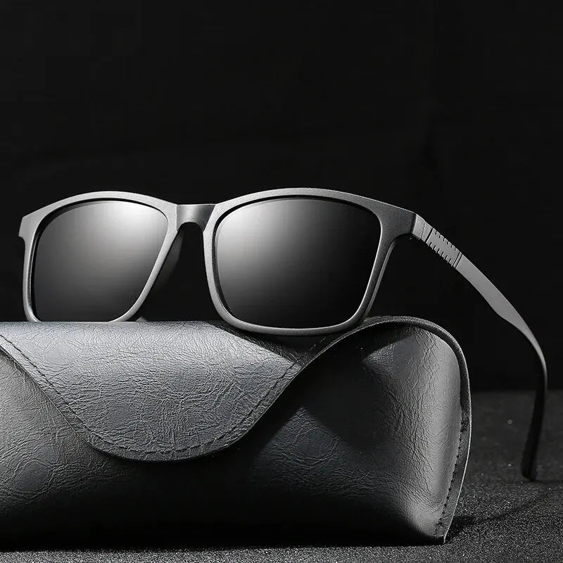 Luxury Men Sunglasses Fashion Vintage Square Ultra Light TR90 Frame Driving Fishing Sun Glasses For Man Eyewear
