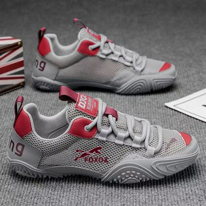 Zapatillas de running para hombre transpirables con parte superior de malla ligera, suela suave y cómoda, calzado deportivo casual de verano a la moda