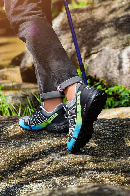 Men's Hiking Shoes Waterproof Outdoor Lace-Up Sports Shoes Women's Bicycle Casual Shoes Non-Slip Field Tactical Training Shoes