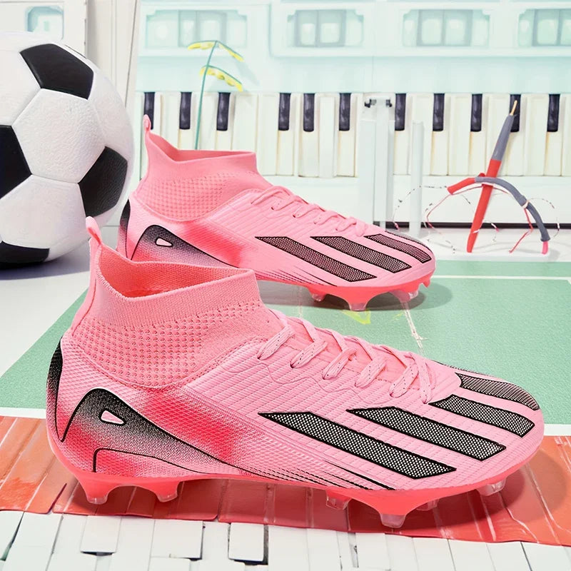 Chuteiras de futebol para homem e rapaz, ultraleves, profissionais, antiderrapantes e confortáveis, para treino e jogo em relva