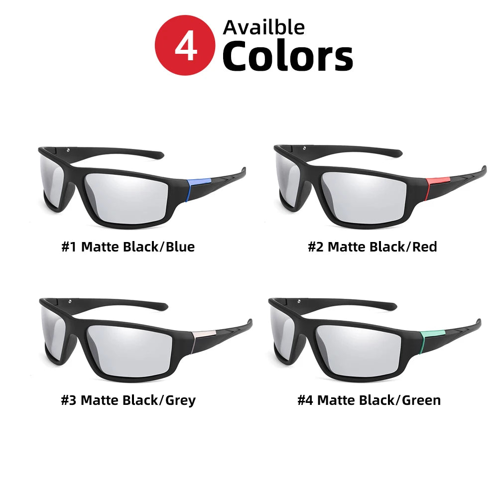 VIVIBEE Sports Men Photochromic Sunglasses Polarized Black Goggles Women Color Changing Driving Discoloration UV400 Sun Glasses