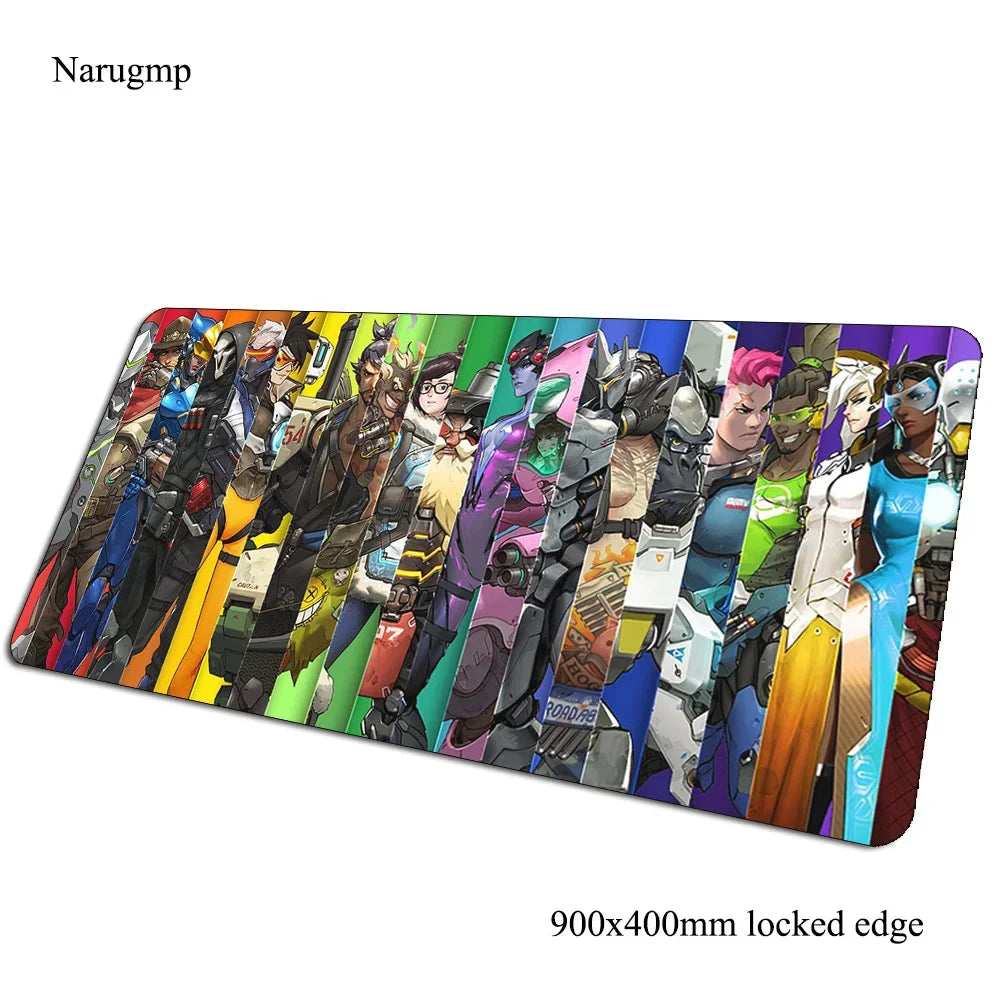 Overwatch-muismat voor verjaardag, computermat 900x400x3mm, grote gaming-muismat, cadeau, bureauonderlegger voor muis en toetsenbord, pc-gamer